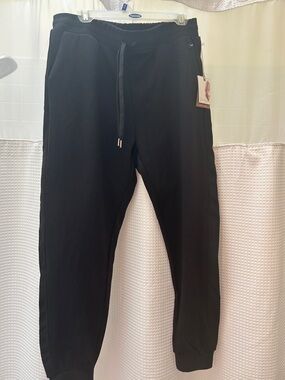 Jessica Simpson Black Men's Jogger Sweatpants with Drawstring